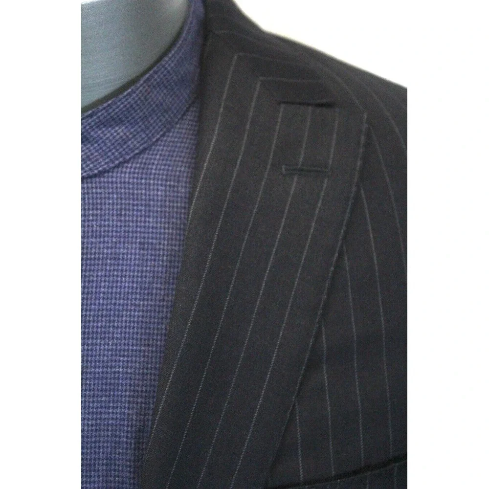 charcoal pinstripe Michael Andrews Bespoke blazer jacket sport suit coat slim 40